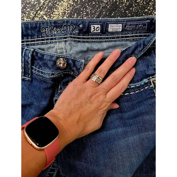 Miss Me jeans size 30 beautiful decorative pockets - Picture 2 of 5